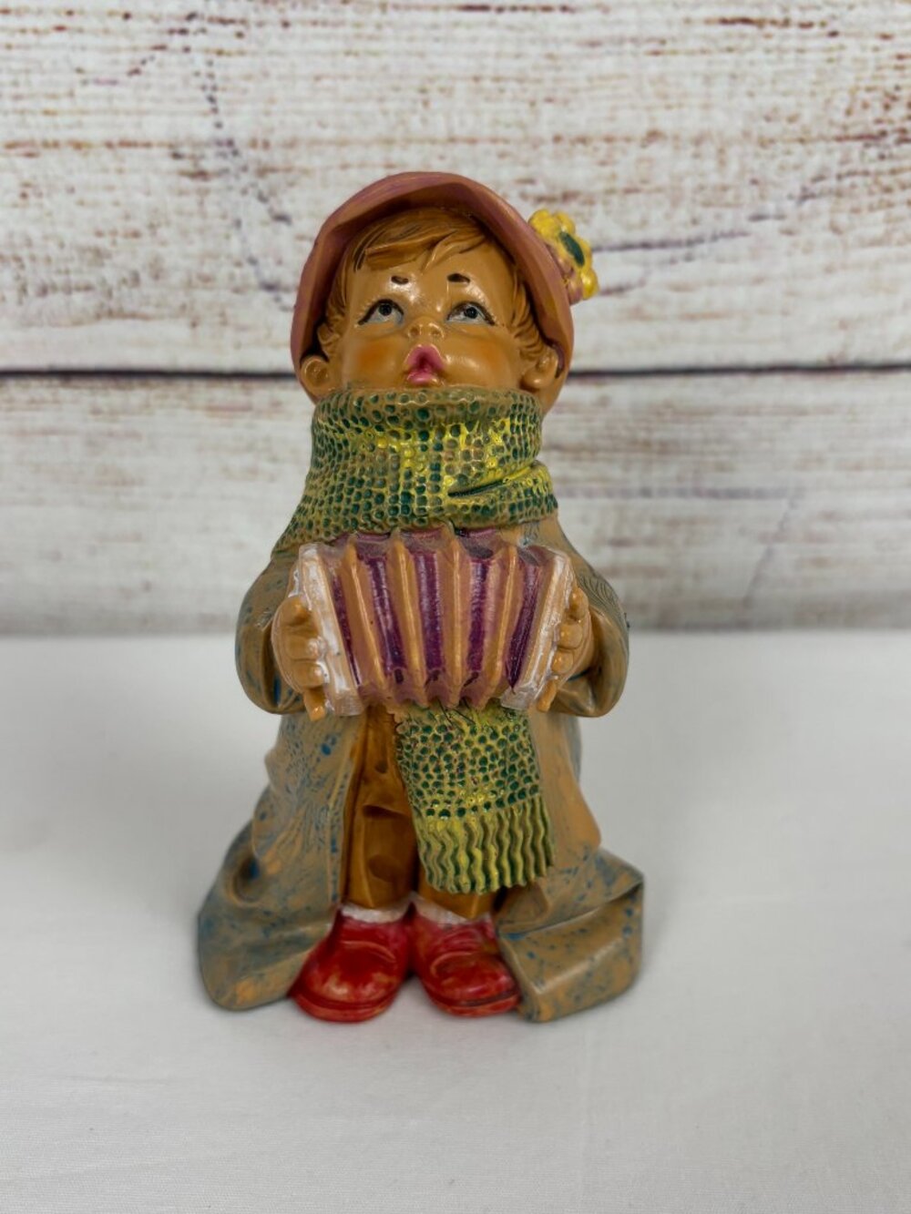 Fontanini Winter Boy Playing Accordion E. Simonetti 1989 #483
